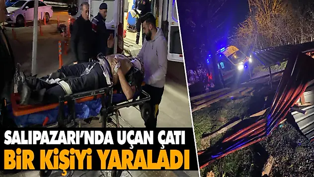 Salıpazarı'nda Uçan Çatı Bir Kişiyi Yaraladı