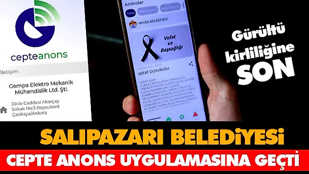 Salıpazarı'nda Artık Tüm Duyurular Cep'te