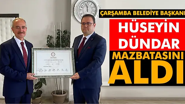 Hüseyin Dündar Mazbatasını Aldı