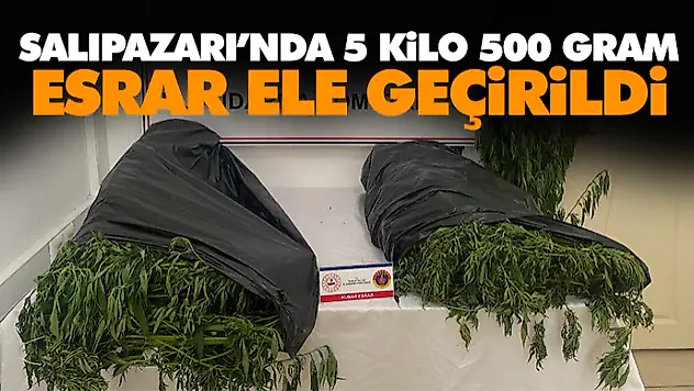 Salıpazarı'nda 5 Kilo 500 Gram Esrar Ele Geçirildi