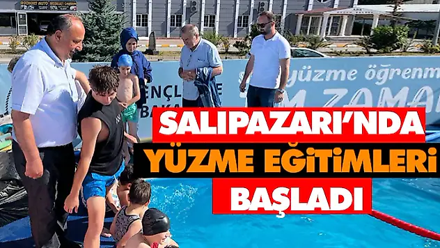 Salıpazarı'nda Yüzme Eğitimleri Başladı
