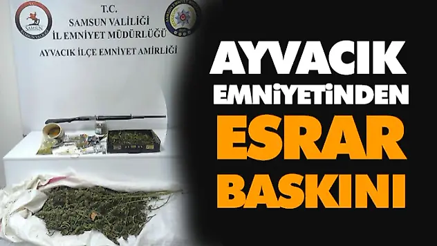 Ayvacık Emniyeti'nden Esrar Baskını