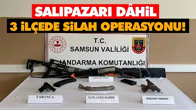 Salıpazarı Dâhil 3 İlçede Silah Operasyonu!