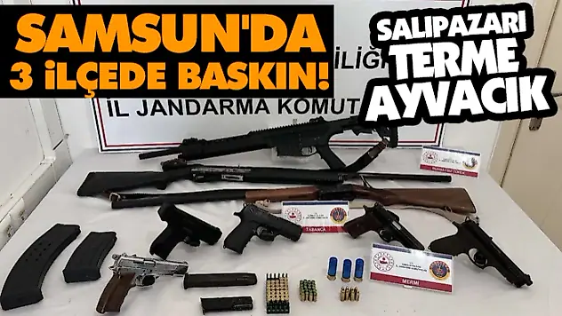 Samsun'da 3 İlçede Baskın!