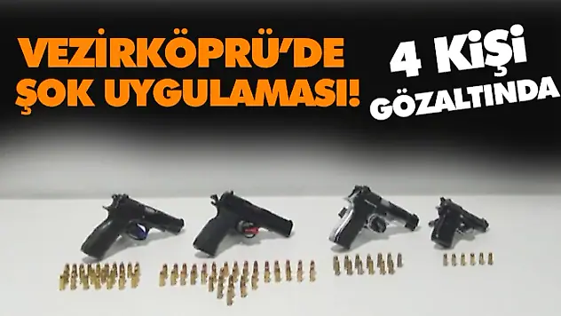 Vezirköprü'de Şok Uygulaması! 4 Gözaltı