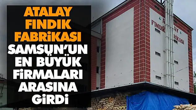 Atalay Fınıdık Fabrikası Samsun'un En Büyük Firmaları Arasıana Girdi