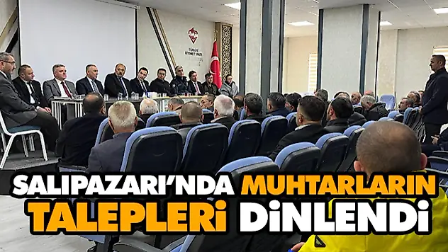 Salıpazarı'nda Muhtarların Talepleri Dinlendi