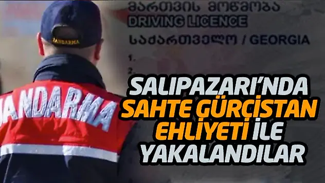 Salıpazarı'nda Sahte Gürcistan Ehliyeti İle Yakalandılar