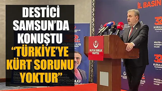 Destici Samsun'da Konuştu 'Türkiye'ye Kürt Sorunu Yoktur'