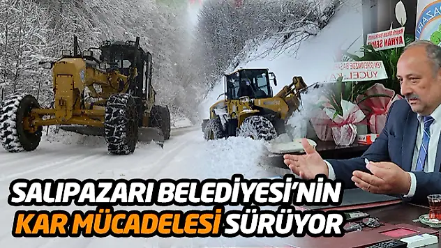 Salıpazarı Belediyesi'nin Kar Mücadelesi Sürüyor