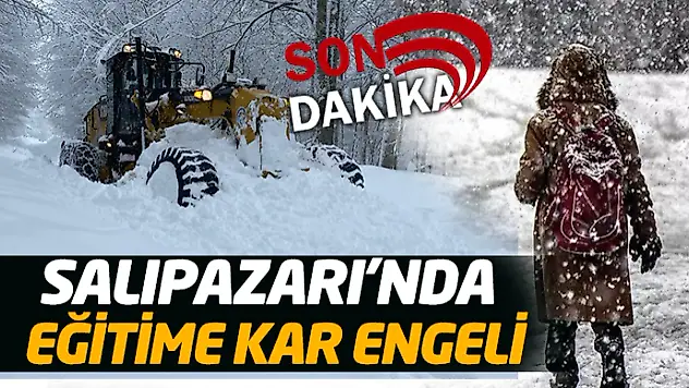 Salıpazarı'nda Eğitime Kar Engeli