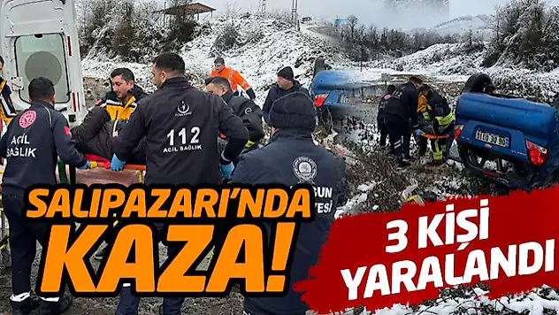 Salıpazarı'nda Kaza! 3 Kişi Yaralandı