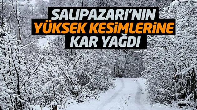 Salıpazarı'nın Yüksek Kesimlerine Kar Yağdı