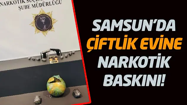 Samsun'da Çiftlik Evine Narkotik Baskını!