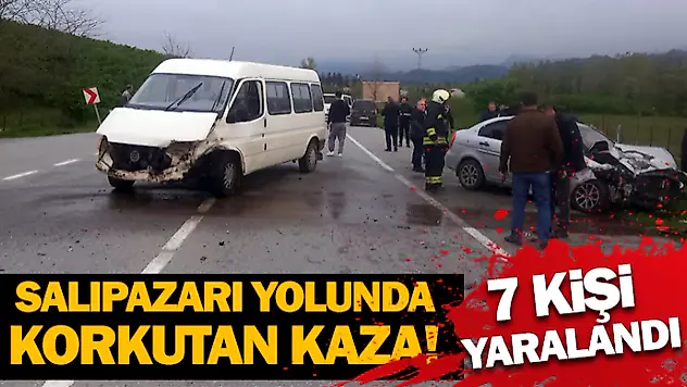 Salıpazarı Yolunda Korkutan Kaza! 7 Kişi Yaralandı
