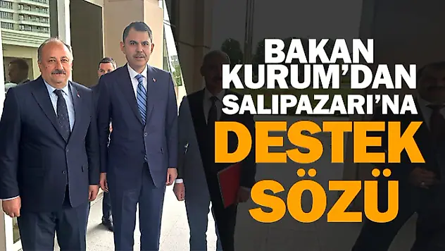 Bakan Kurum'dan Salıpazarı'na Destek Sözü