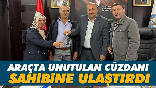 Araçta Unutulan Cüzdanı Sahibine Ulaştırdı