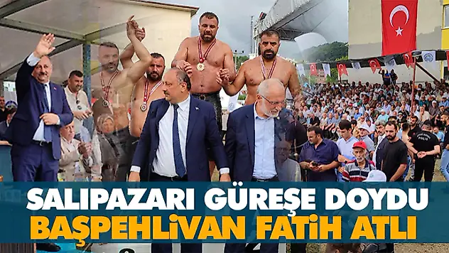 Salıpazarı Güreşe Doydu!  Başpehlivan Fatih Atlı Oldu