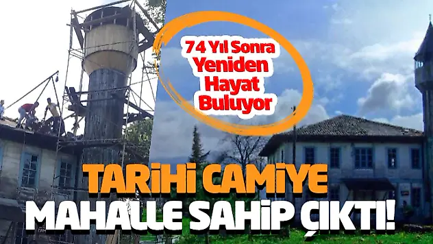 Tarihî Camiye Mahalle Sahip Çıktı!