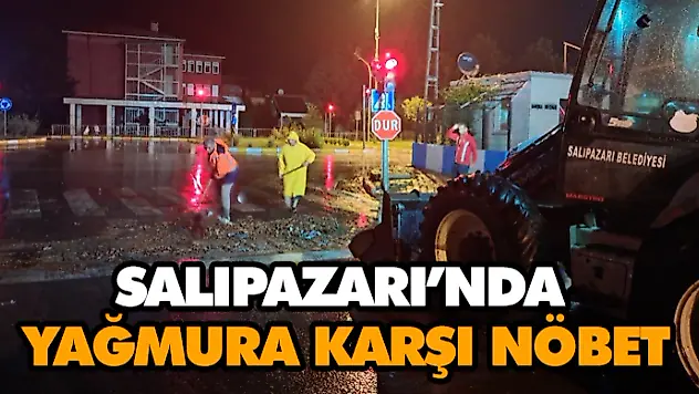 Salıpazarı'nda Yağmura Karşı Nöbet: Ekipler Tıkanan Mazgalları Açtı