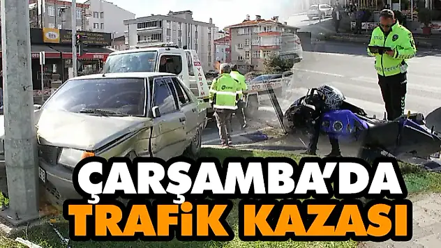 Çarşamba'da Trafik Kazası: 2 Yaralı