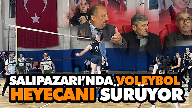 Salıpazarı'nda Voleybol Heyecanı Sürüyor