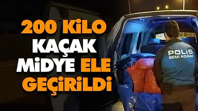 200 Kilo Kaçak Midye Ele Geçirildi
