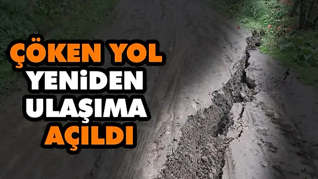 Çöken Yol Yeniden Ulaşıma Açıldı