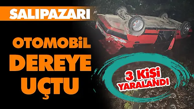 Salıpazarı'nda Otomobil Dereye Uçtu: 3 Yaralı