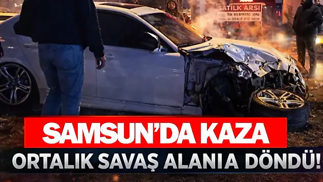 Samsun'da Otomobiller Çarpıştı: 2 Yaralı