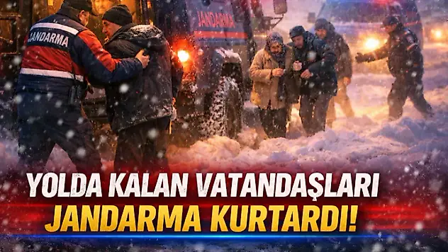 Yolda Kalan Vatandaşları Jandarma Kurtardı