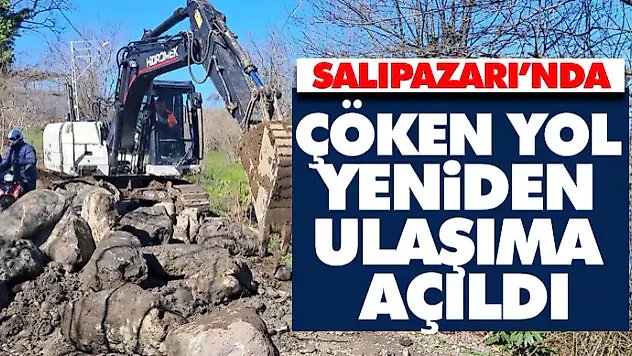 Salıpazarı'nda Çöken Yol Yeniden Ulaşıma Açıldı