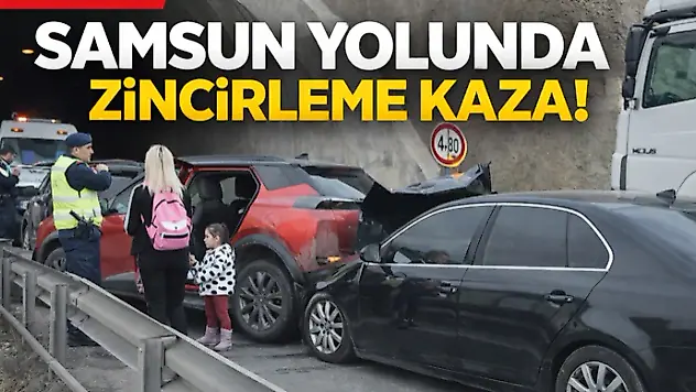 Samsun Yolunda Zincirleme Kaza