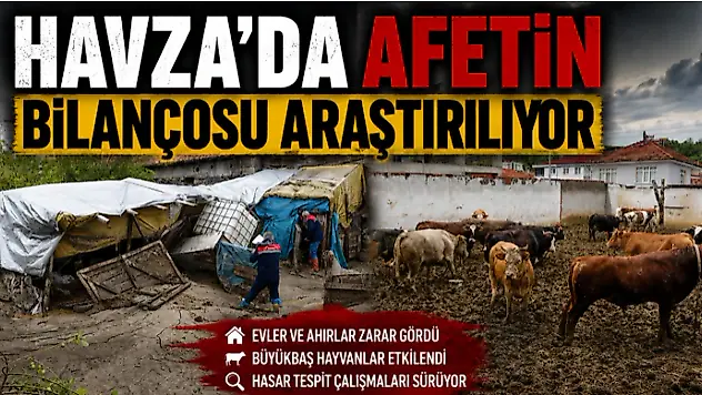 Havza'da Afetin Bilançosu Araştırılıyor