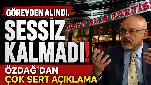 Görevden Alındı, Sessiz Kalmadı! Özdağ'dan Çok Sert Açıklama