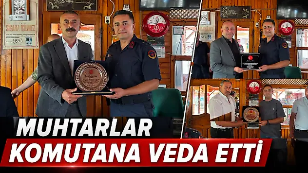 Muhtarlar Komutana Veda Etti