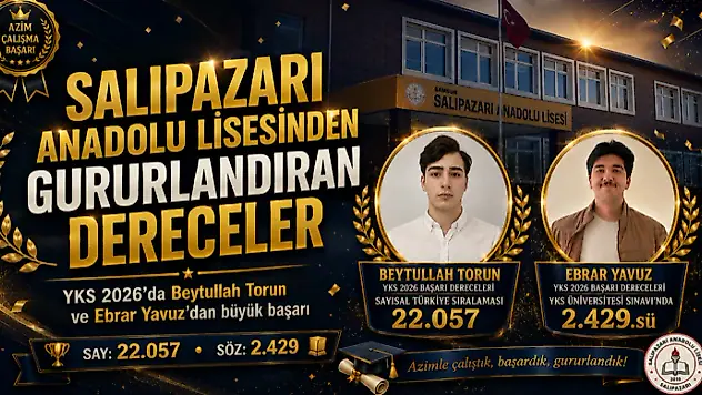 Salıpazarı Anadolu Lisesi'nden Gururlandıran Dereceler