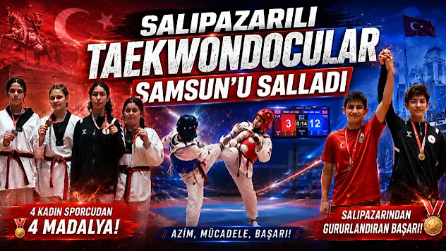 Salıpazarılı Taekwondocular Samsun'u Salladı
