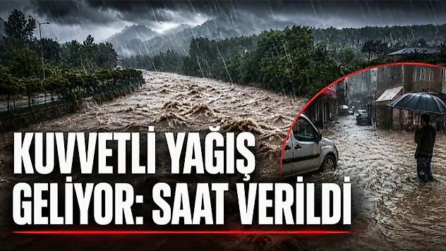 Kuvvetli Yağış Geliyor: Saat Verildi
