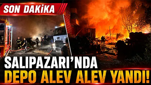 Salıpazarı'nda Depo Alev Alev Yandı