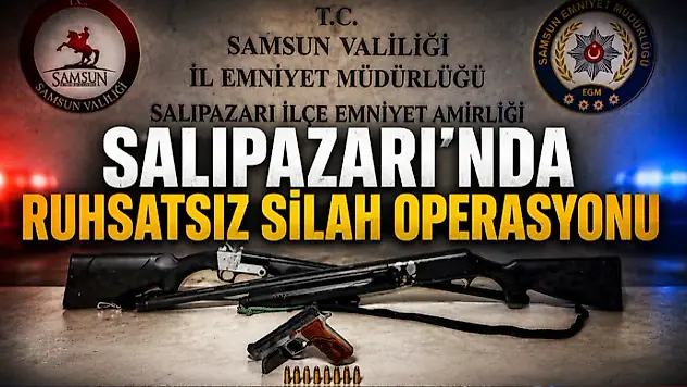 Salıpazarı'nda Ruhsatsız Silah Operasyonu
