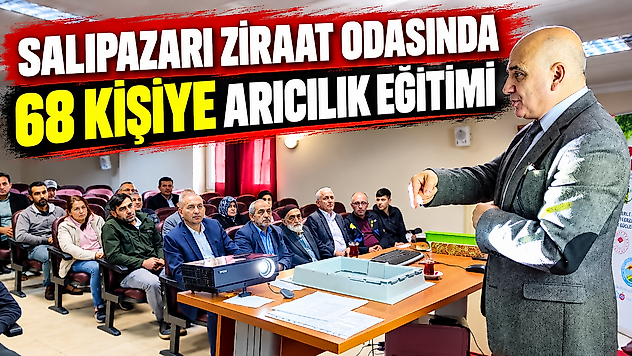 Salıpazarı Ziraat Odasında 68 kişiye arıcılık eğitimi