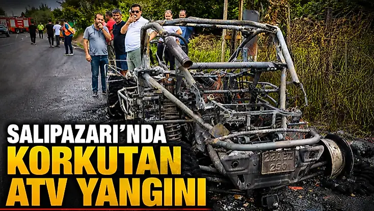 Salıpazarı’nda Seyir Halindeki Atv Alev Aldı