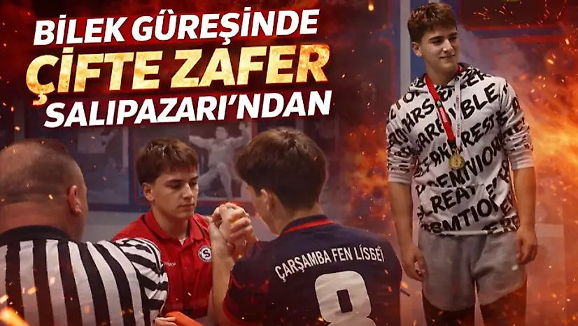 Bilek Güreşinde Çifte Zafer Salıpazarı'ndan