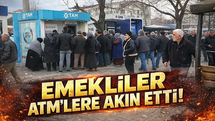 Emekliler ATM'lere Akın Etti