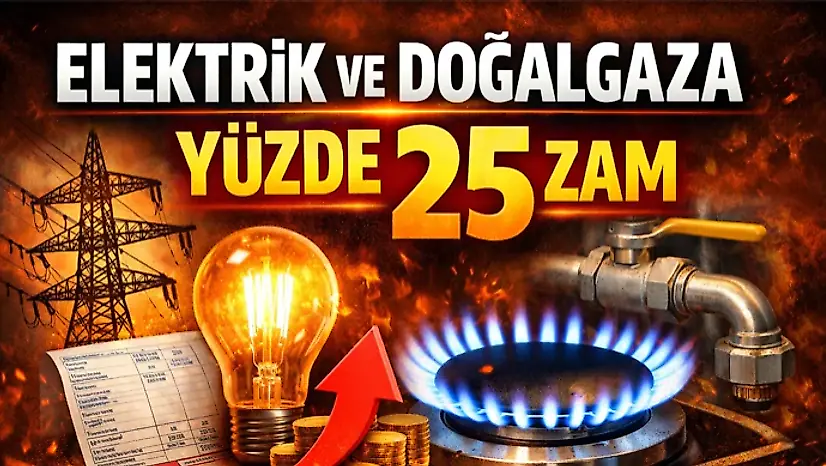 Elektrik ve Doğalgaza Yüzde 25 Zam