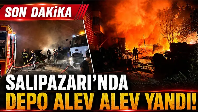 Salıpazarı'nda Depo Alev Alev Yandı