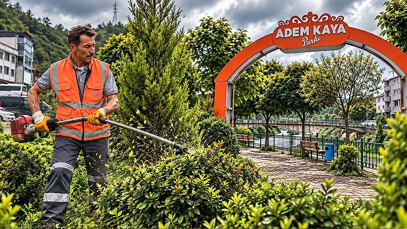 Salıpazarı Belediyesi Parkları Baştan Aşağı Temizliyor