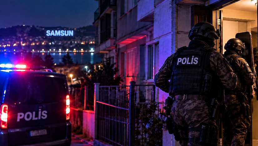 Samsun'da Bir Adrese Operasyon: 3 Şüpheli Yakalandı