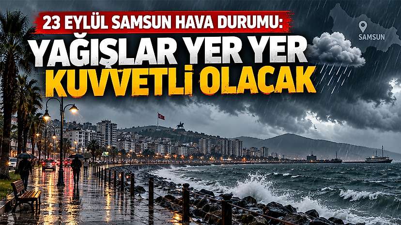 23 Eylül Samsun Hava Durumu: Yağışlar Yer Yer Kuvvetli Olacak